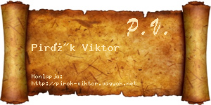 Pirók Viktor névjegykártya